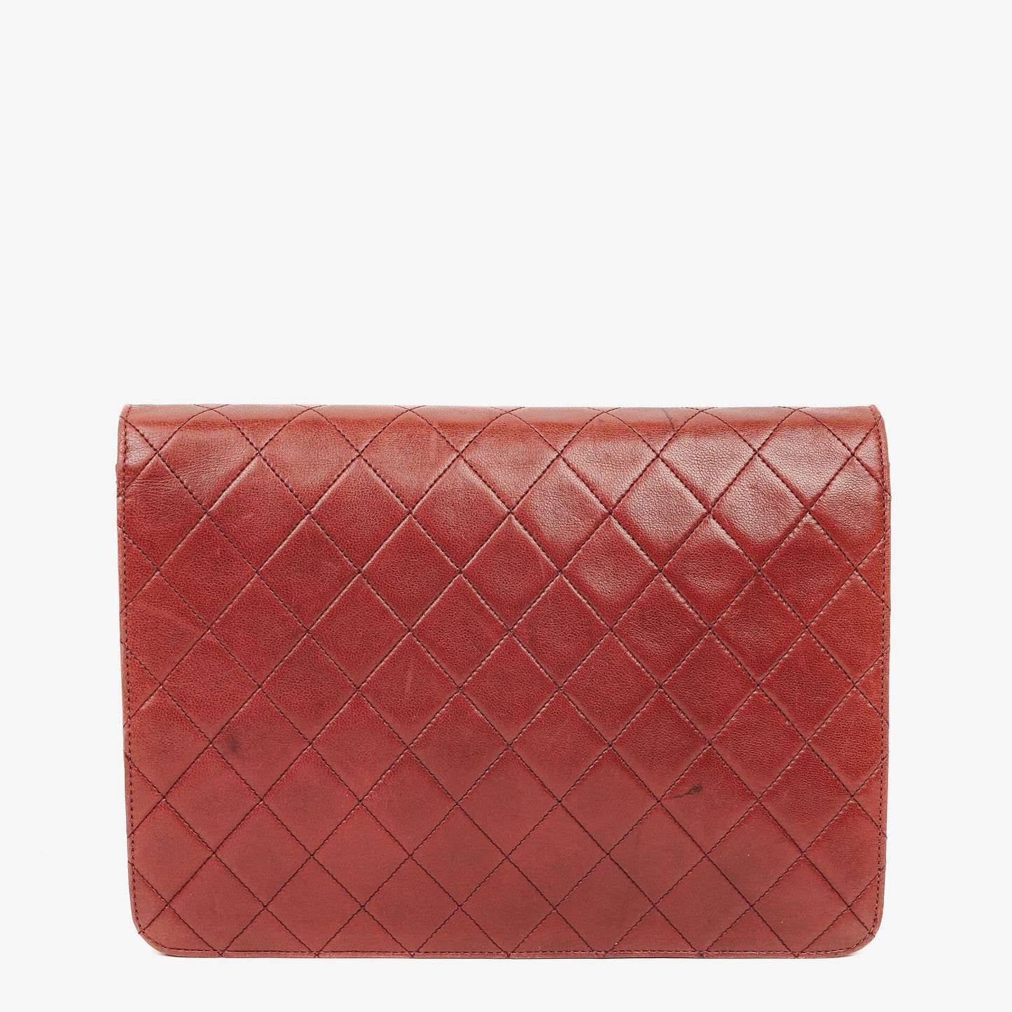 Chanel Medium Classic Single Flap Tasche aus burgunderrotem gestepptem Lammleder mit goldfarbener Hardware