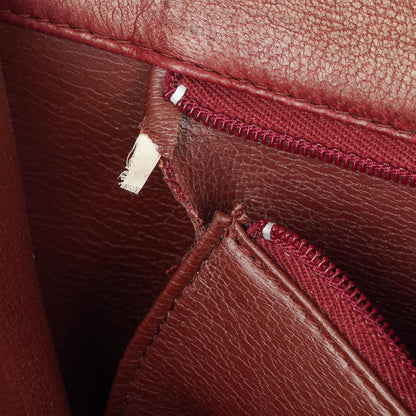 Chanel Medium Classic Single Flap Tasche aus burgunderrotem gestepptem Lammleder mit goldfarbener Hardware