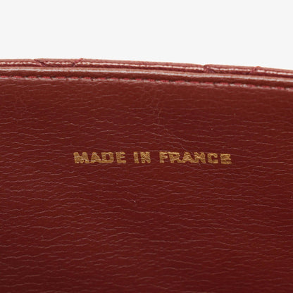 Chanel Medium Classic Single Flap Tasche aus burgunderrotem gestepptem Lammleder mit goldfarbener Hardware