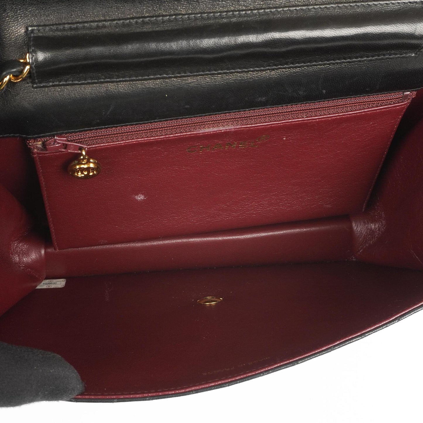 Chanel Medium Classic Vintage Schwarz gestepptes Lammleder Single Flap Tasche mit 24K Goldplattierten Beschlägen