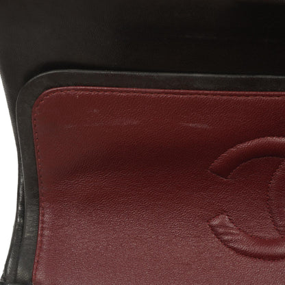 Chanel Medium Classic Vintage Doppelklappen Tasche Schwarz gestepptes Lammleder mit 24K Goldplattierten Beschlägen