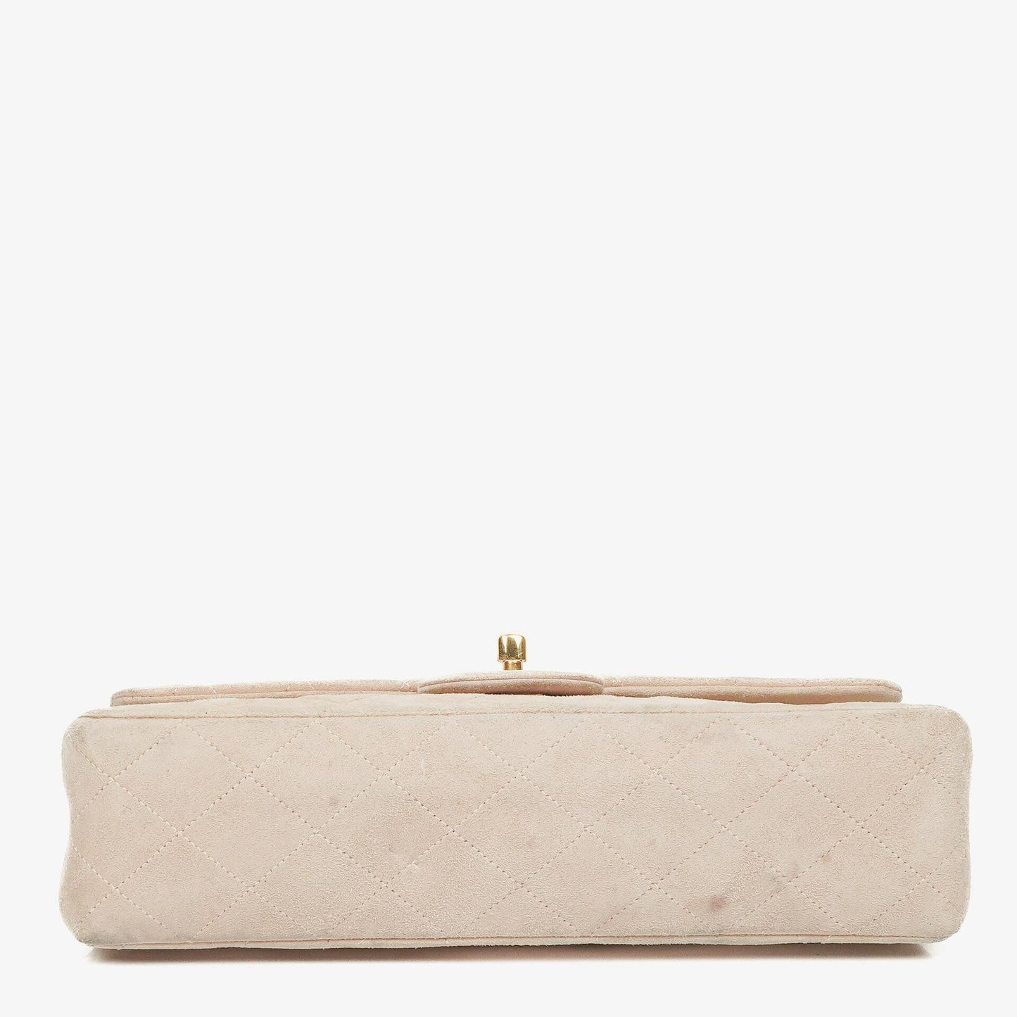 Chanel Classic Vintage Medium Double Flap Tasche aus Wildleder mit 24K vergoldeten Beschlägen
