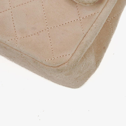 Chanel Classic Vintage Medium Double Flap Tasche aus Wildleder mit 24K vergoldeten Beschlägen