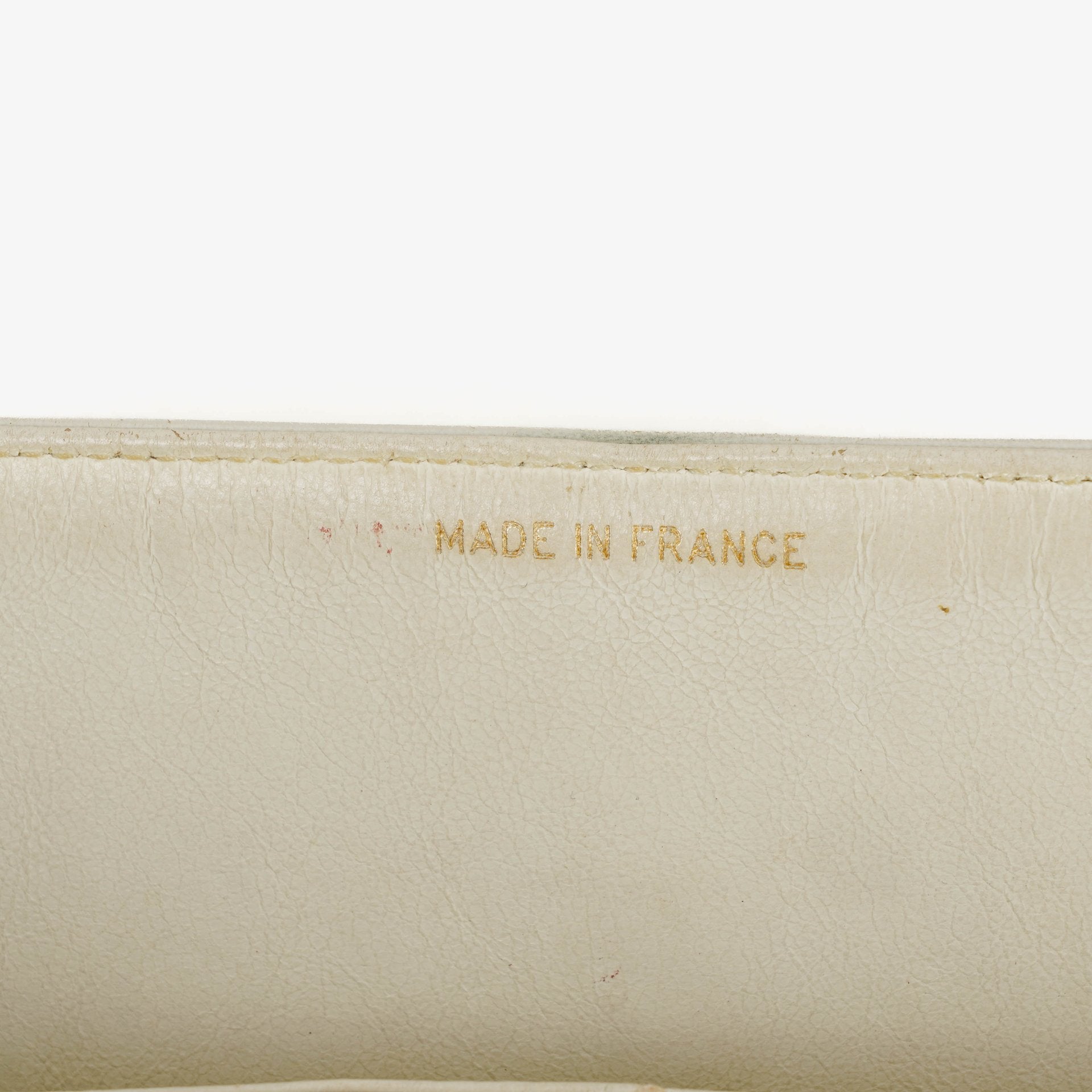 Chanel Mittelgroße Classic Vintage Double Flap Tasche aus gestepptem Lammleder in Weiß mit 24K vergoldeten Beschlägen