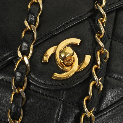Chanel Mittelgroße Klassische Vintage Single Flap Tasche Gestepptes Lammleder 24K Vergoldete Beschläge, 1989-1991