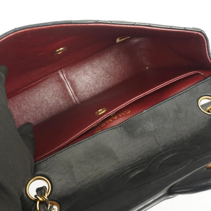 Chanel Mittelgroße Klassische Vintage Single Flap Tasche Gestepptes Lammleder 24K Vergoldete Beschläge, 1989-1991
