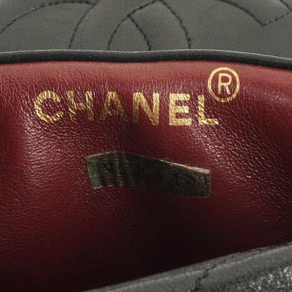 Chanel Mittelgroße Klassische Vintage Single Flap Tasche Gestepptes Lammleder 24K Vergoldete Beschläge, 1989-1991