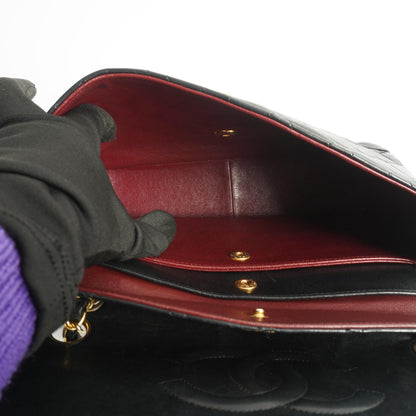 Chanel Mittelgroße Klassische Vintage Single Flap Tasche Gestepptes Lammleder 24K Vergoldete Beschläge, 1989-1991