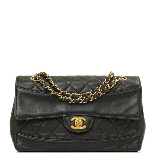 Chanel Medium Classic Vintage Single Flap Bag Gequiltetes Lammleder 24K Goldbeschläge