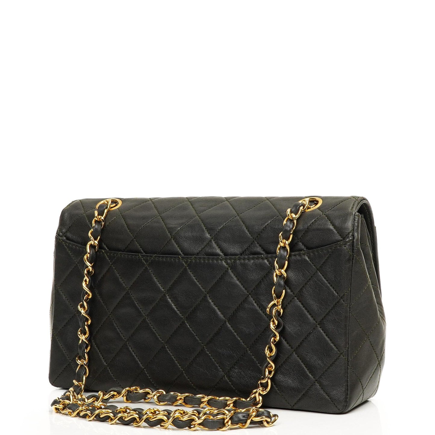 Chanel Medium Classic Vintage Single Flap Bag Gequiltetes Lammleder 24K Goldbeschläge