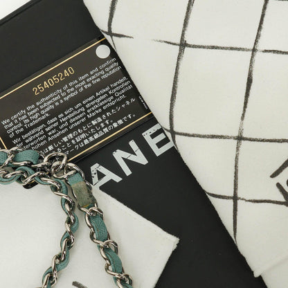 Chanel Medium Double Flap Tasche aus gestepptem Kaviarleder mit silberfarbenen Beschlägen
