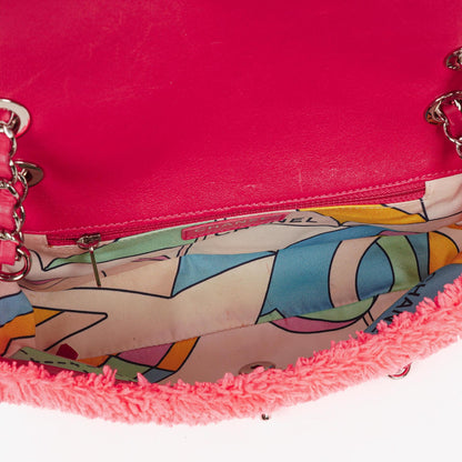 Chanel Mittlere Coco Beach Klappentasche aus gestepptem Terry-Stoff