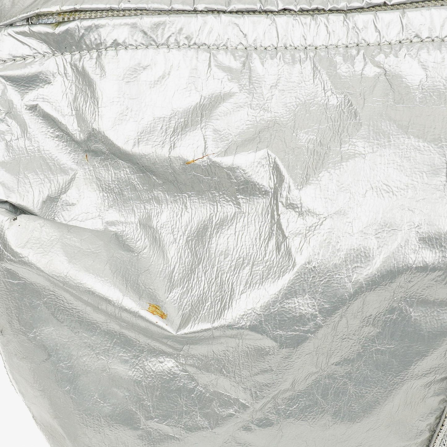 Chanel Boston Bag aus metallischem gestepptem Nylon
