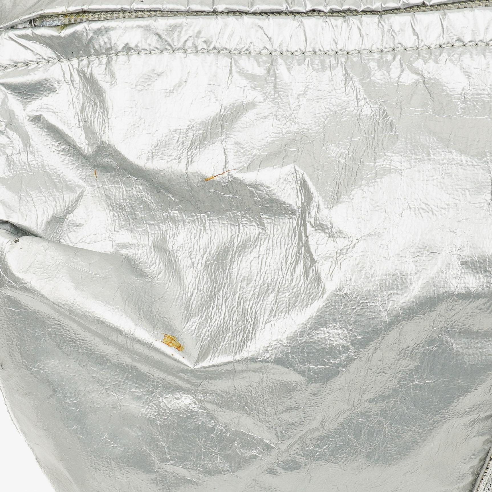 Chanel Boston Bag aus metallischem gestepptem Nylon