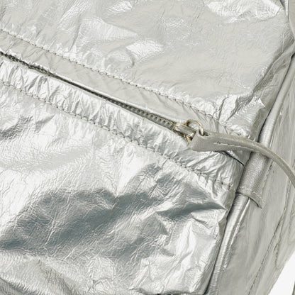 Chanel Boston Bag aus metallischem gestepptem Nylon