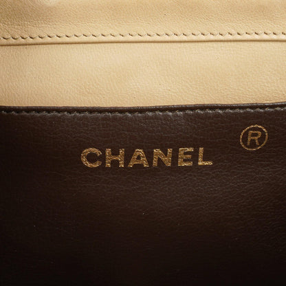 Chanel Mini Classic Beige Gepolstertes Lammleder Geldbörse mit Vollklappe und Kette WOC mit 24K vergoldeter Hardware