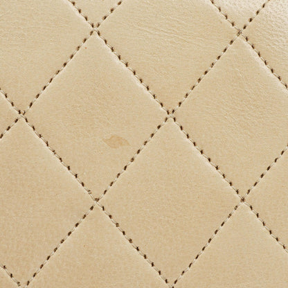 Chanel Mini Classic Beige Gequiltetes Lammleder Geldbörse mit Vollklappe und Kette WOC mit 24K vergoldeter Hardware