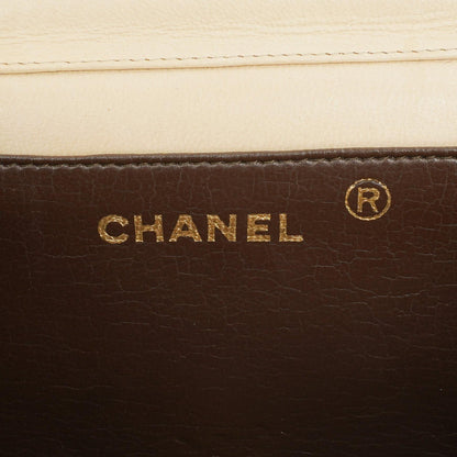 Chanel Mini Classic Beige Gequiltetes Lammleder Geldbörse mit Vollklappe und Kette WOC mit 24K vergoldeter Hardware