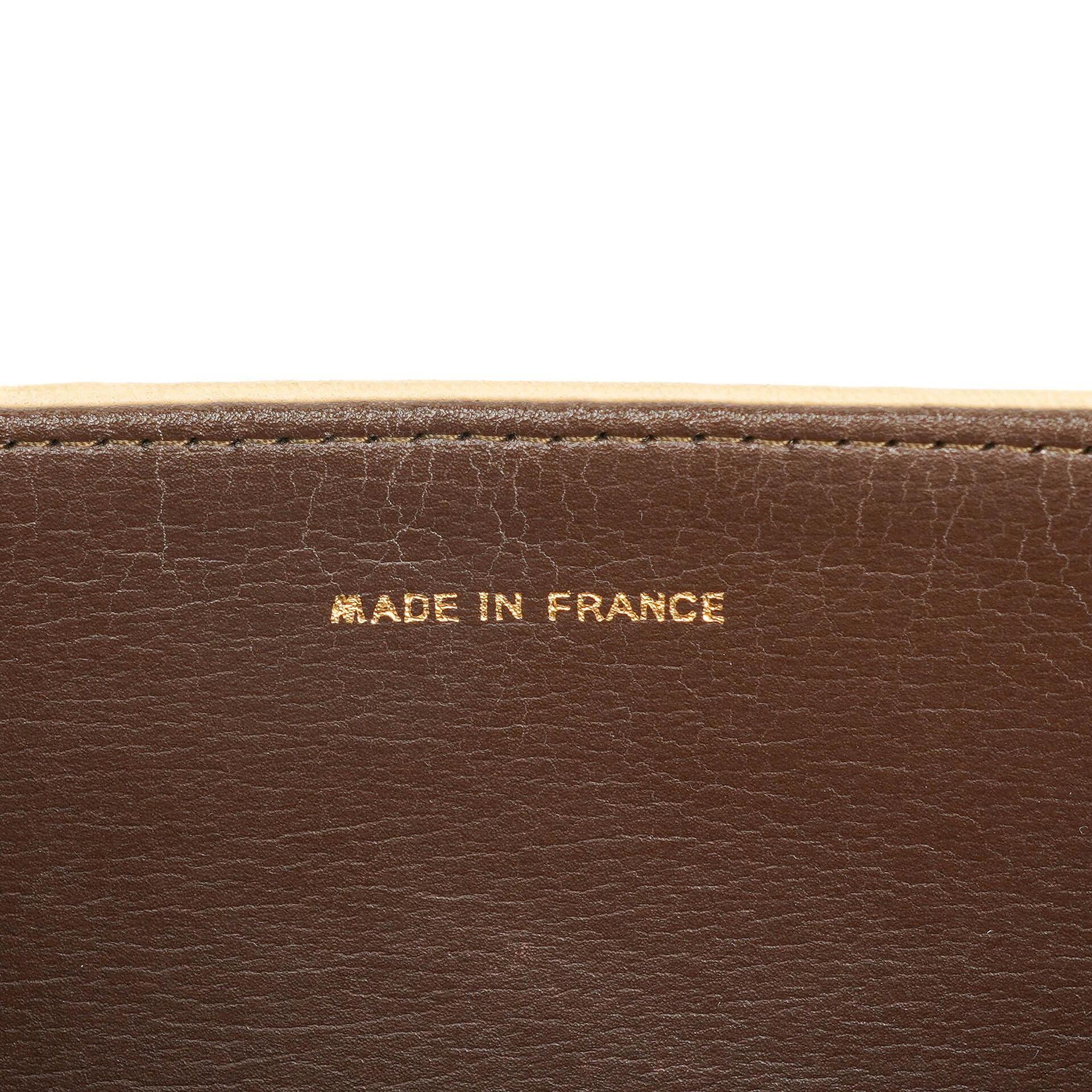 Chanel Mini Classic WOC Full Flap Geldbörse mit Kette aus beigem gestepptem Lammleder mit 24K vergoldeter Hardware