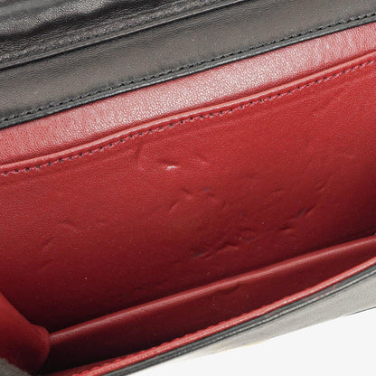 Chanel Mini Classic Full Flap Wallet on Chain WOC aus schwarzem gestepptem Lammleder mit 24K vergoldeter Hardware