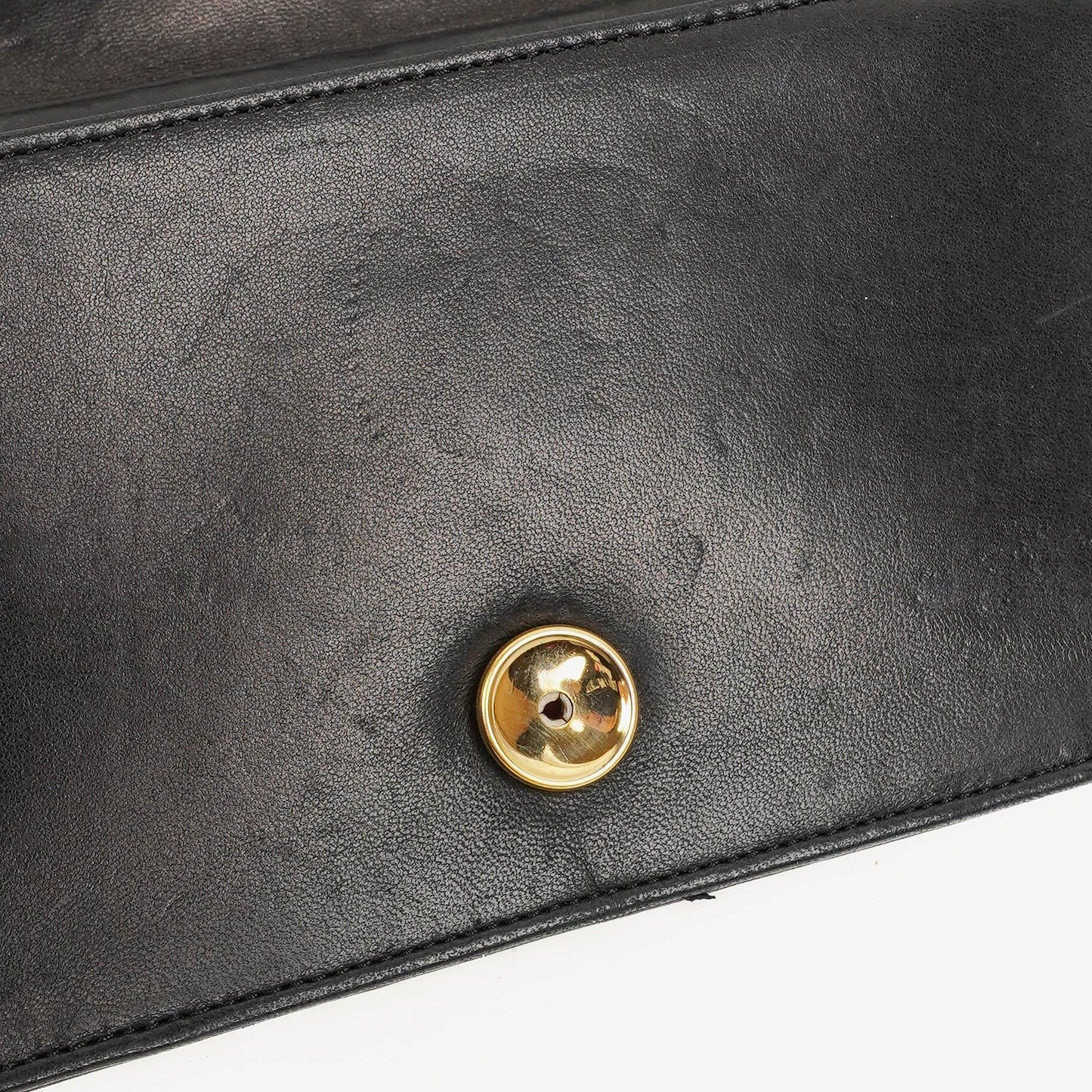 Chanel Mini Classic Full Flap Wallet on Chain WOC aus schwarzem gestepptem Lammleder mit 24K vergoldeter Hardware