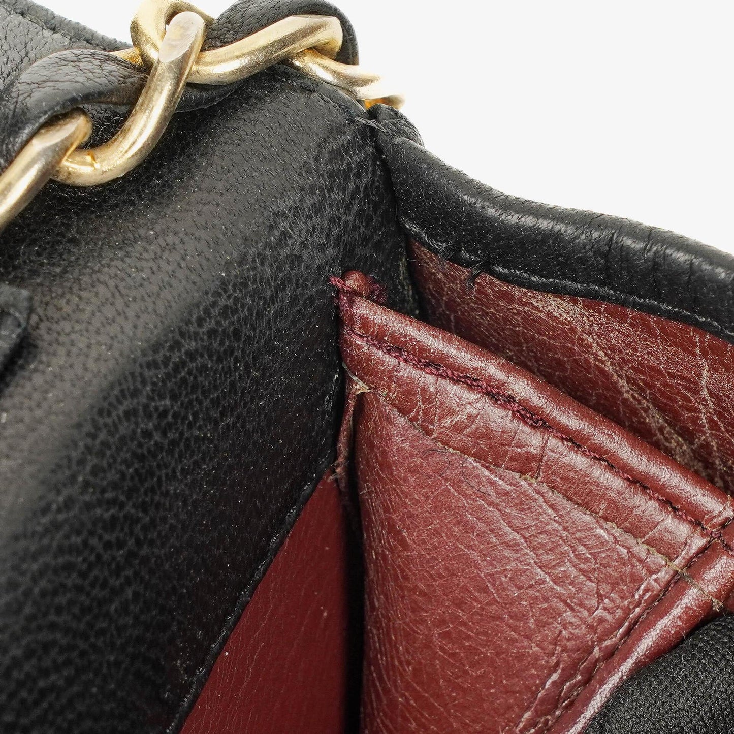 Chanel Mini Classic WOC Full Flap Geldbörse mit Kette aus schwarzem gestepptem Lammleder mit 24K vergoldeter Hardware