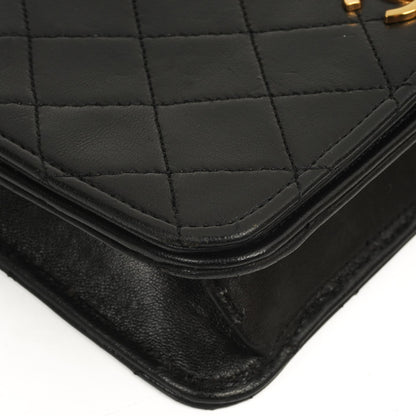 Chanel Mini Classic WOC Schwarz Gequiltetes Lammleder Full Flap Wallet on Chain mit 24K Gold Hardware