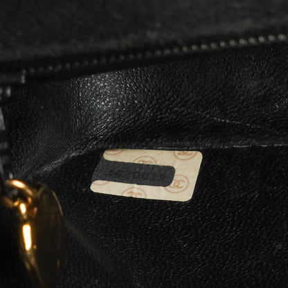 Chanel Mini Diana Bijoux Chain Vintage Flap Tasche aus schwarzem gestepptem Wildleder mit 24K vergoldeten Beschlägen (1989–1991)