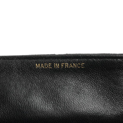 Chanel Mini Diana Bijoux Chain Vintage Flap Tasche aus schwarzem gestepptem Wildleder mit 24K vergoldeten Beschlägen (1989–1991)