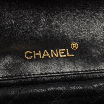Chanel Mini Diana Flap Tasche aus schwarz-weißem gestepptem Lammleder mit 24K vergoldeten Beschlägen