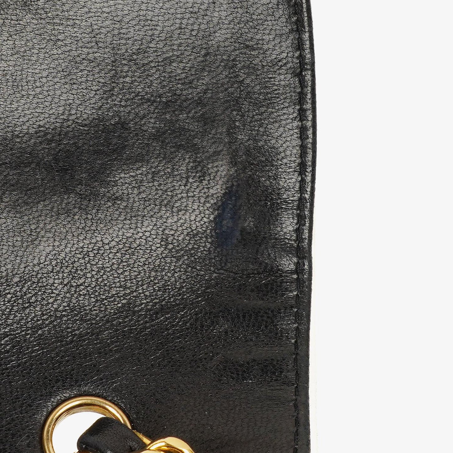 Chanel Mini Diana Flap Tasche aus schwarz-weißem gestepptem Lammleder mit 24K vergoldeten Beschlägen