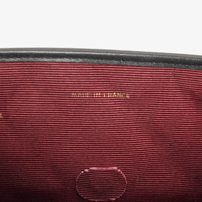 Chanel Mini Flap Bag aus schwarzem gestepptem Lammleder mit 24K-vergoldeten Beschlägen