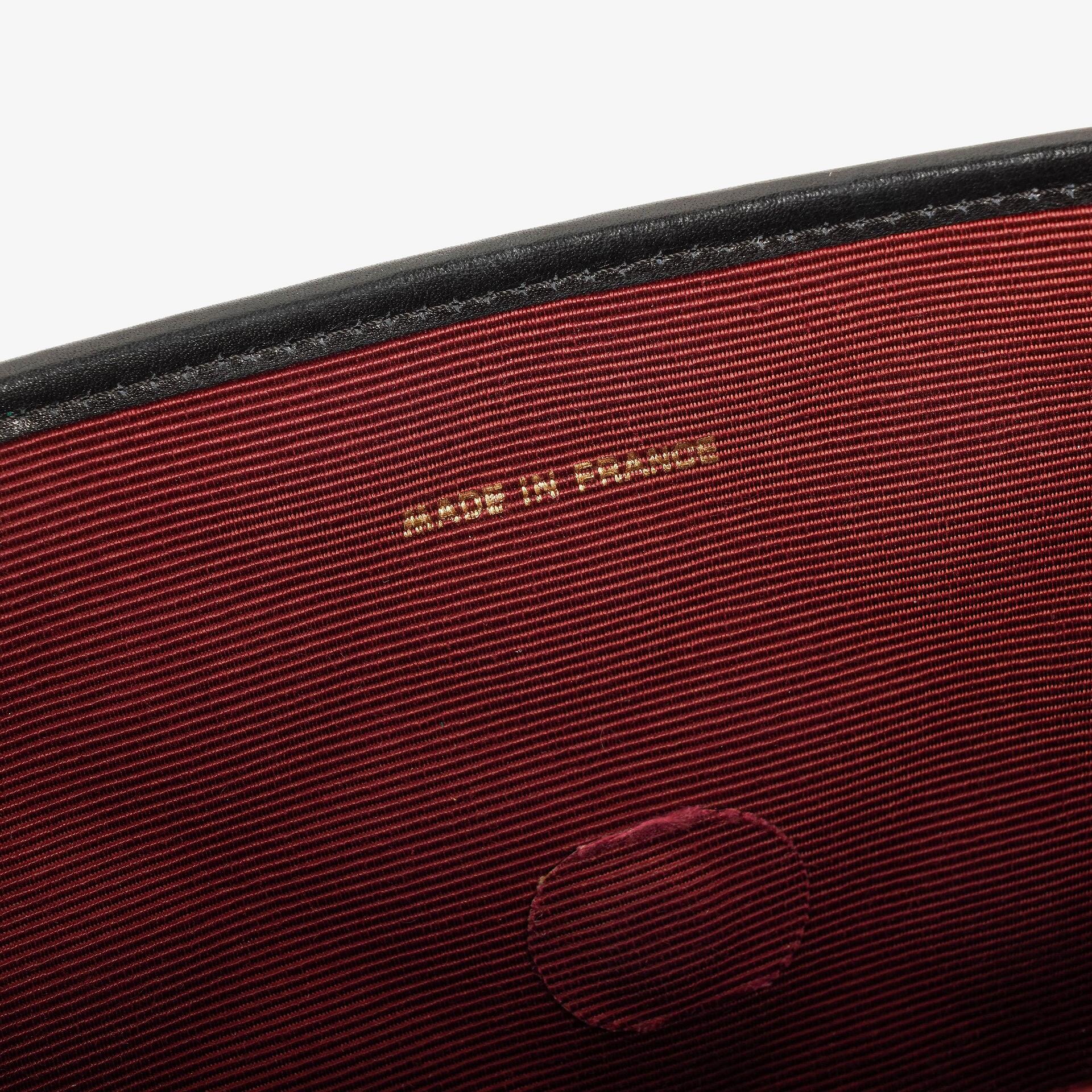 Chanel Mini Flap Bag aus schwarzem gestepptem Lammleder mit 24K vergoldeter Hardware