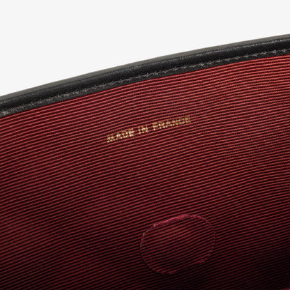 Chanel Mini Flap Bag aus schwarzem gestepptem Lammleder mit 24K vergoldeter Hardware