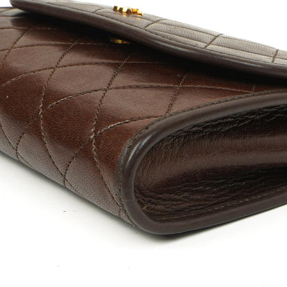 Chanel Mini Flap Tasche Braun Gestepptes Lammleder Mit 24K Vergoldeten Beschlägen
