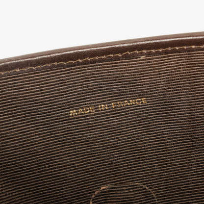 Chanel Mini Flap Tasche aus braunem gestepptem Lammleder mit 24K-vergoldeten Beschlägen