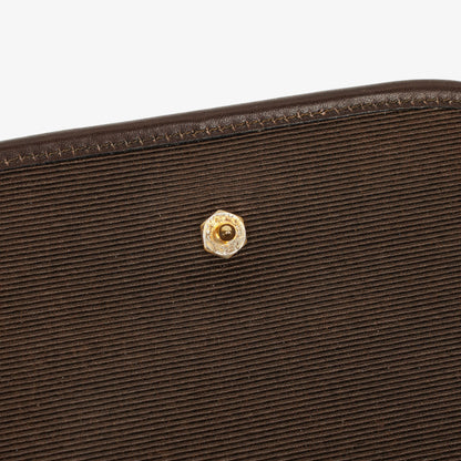 Chanel Mini Flap Tasche aus braunem gestepptem Lammleder mit 24K-vergoldeten Beschlägen