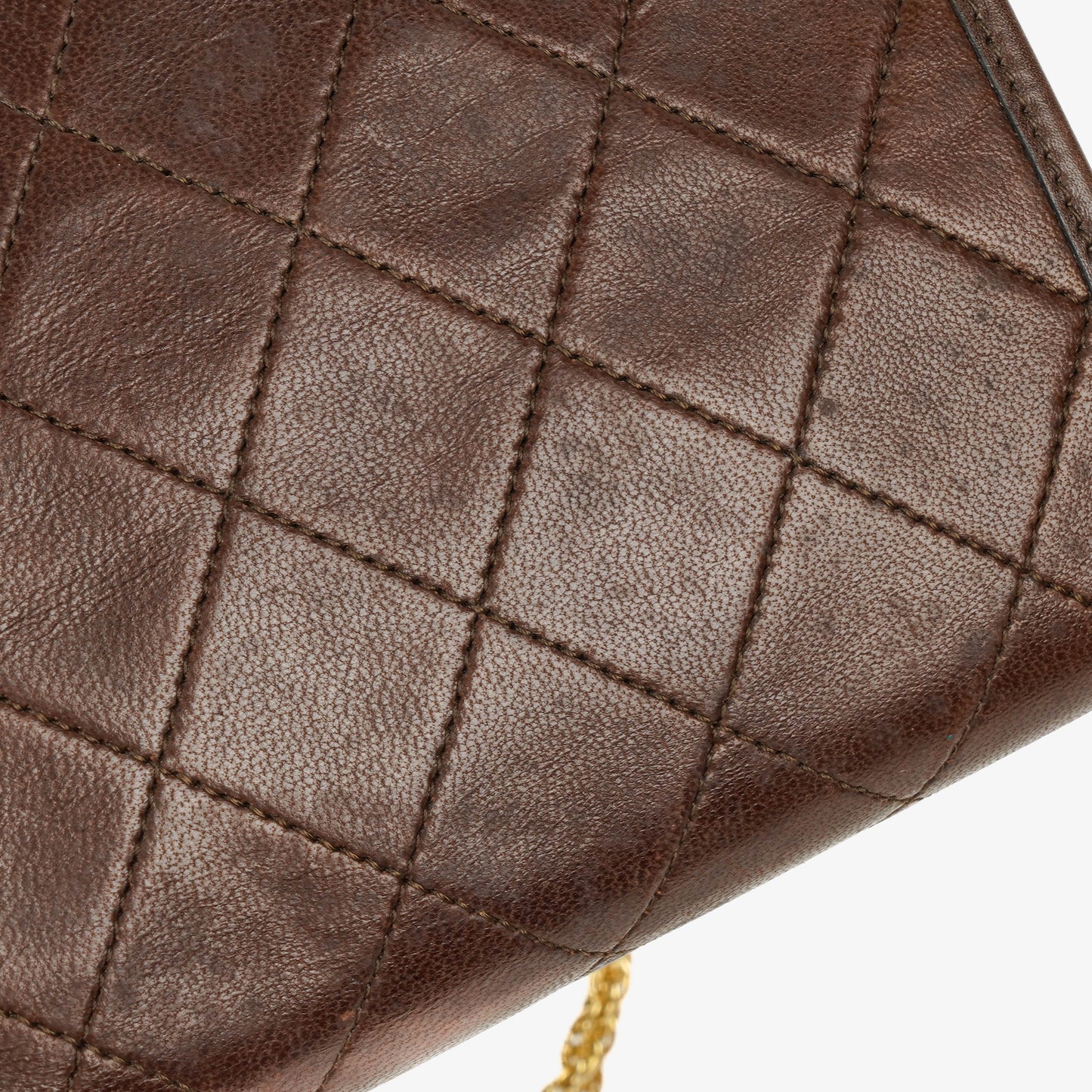 Chanel Mini Flap Tasche aus braunem gestepptem Lammleder mit 24K-vergoldeten Beschlägen