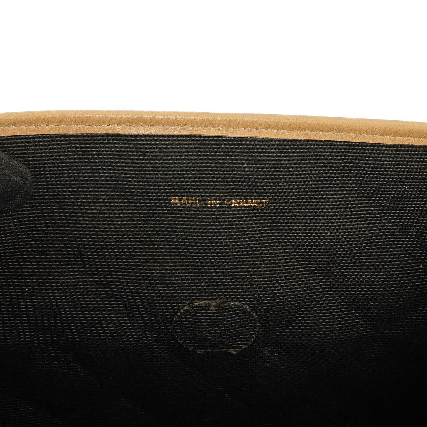 Chanel Mini Klappentasche in Beige Gestepptes Lammleder mit 24k Vergoldeten Beschlägen