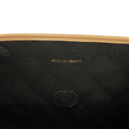 Chanel Mini Klappentasche in Beige Gestepptes Lammleder mit 24k Vergoldeten Beschlägen