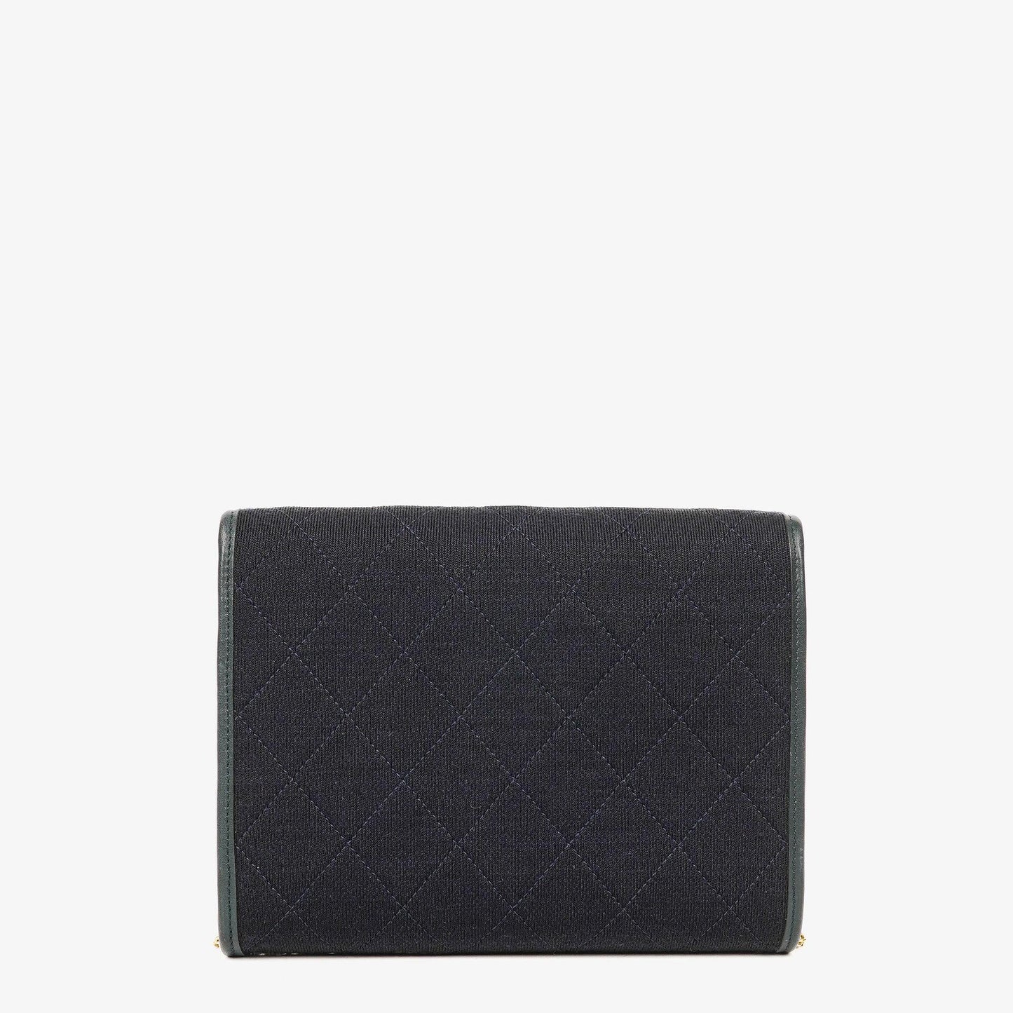 Chanel Mini Klappe Navy Jersey mit 24K vergoldeter Hardware