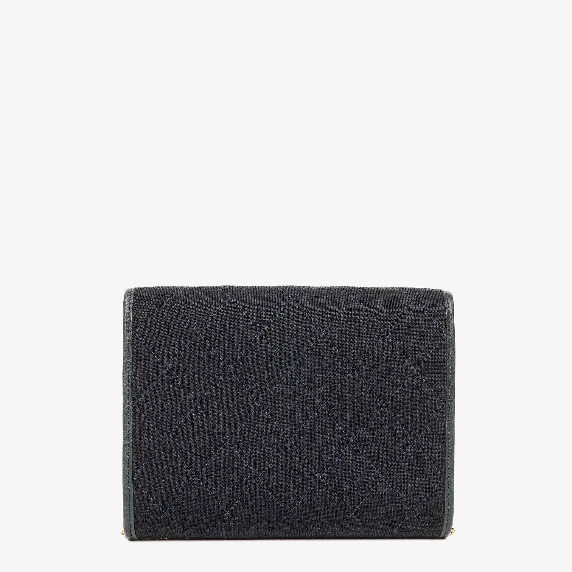 Chanel Mini Klappe Navy Jersey mit 24K vergoldeter Hardware
