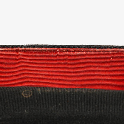 Chanel Mini Square Flap Bag aus schwarzem gestepptem Jersey mit 24K vergoldeten Beschlägen