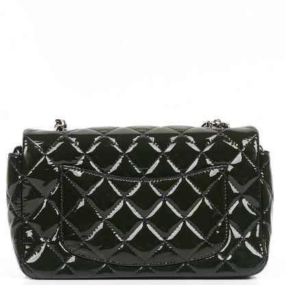 Chanel Mini Rechteckige Klappentasche In Gepolstertem Lackleder Mit Silberfarbener Hardware, 2013-2014