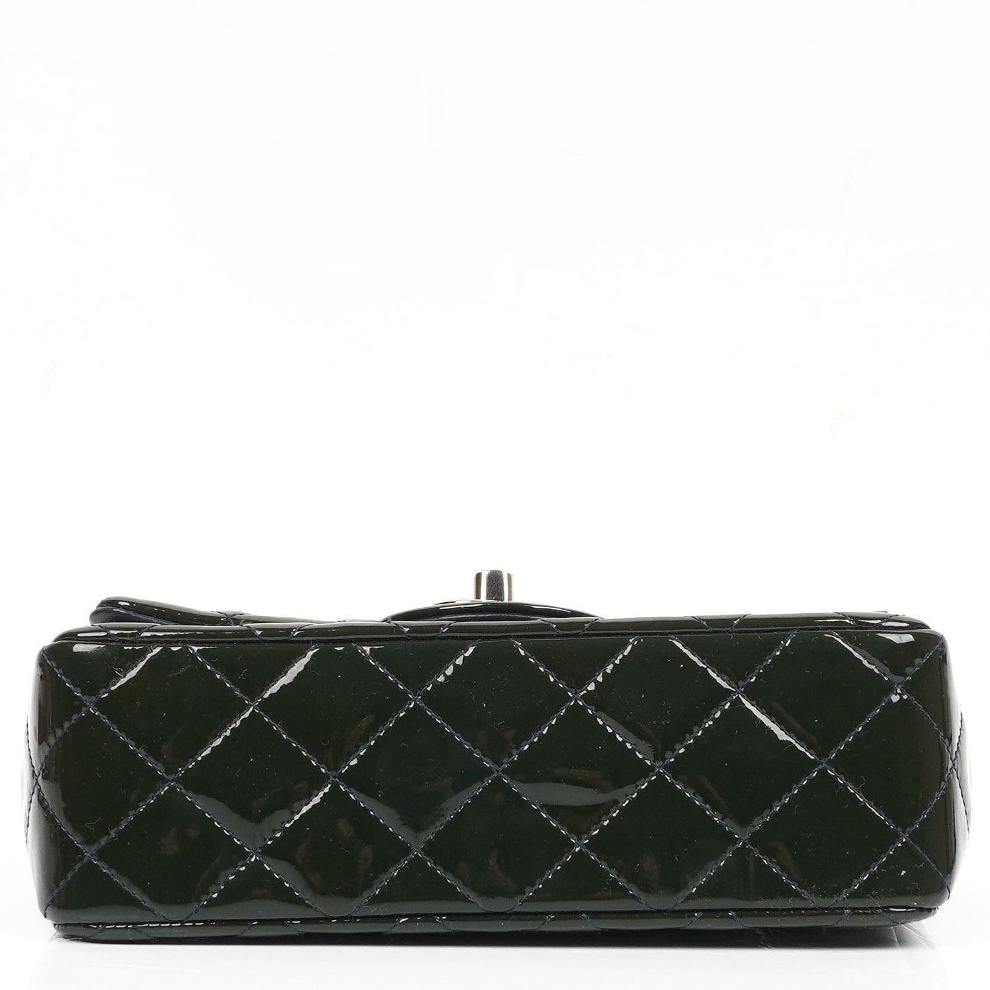 Chanel Mini Rechteckige Klappentasche In Gepolstertem Lackleder Mit Silberfarbener Hardware, 2013-2014