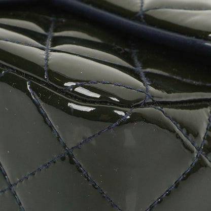 Chanel Mini Rechteckige Klappentasche In Gepolstertem Lackleder Mit Silberfarbener Hardware, 2013-2014