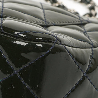 Chanel Mini Rechteckige Klappentasche In Gepolstertem Lackleder Mit Silberfarbener Hardware, 2013-2014