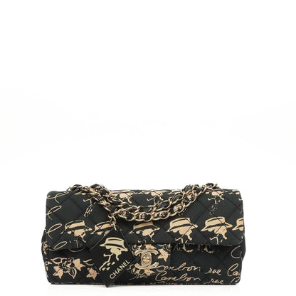 Chanel Mini Rechteckige Bedruckte Cambon Single Flap Tasche Mit 24K Vergoldeten Beschlägen