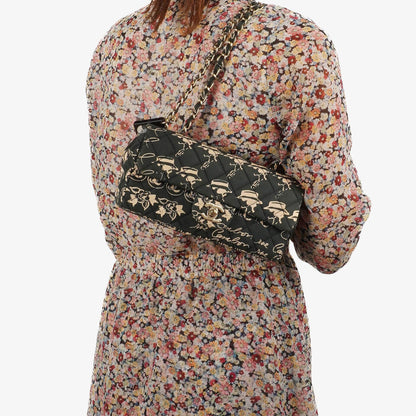 Chanel Mini Rechteckige Bedruckte Cambon Single Flap Tasche Mit 24K Vergoldeten Beschlägen