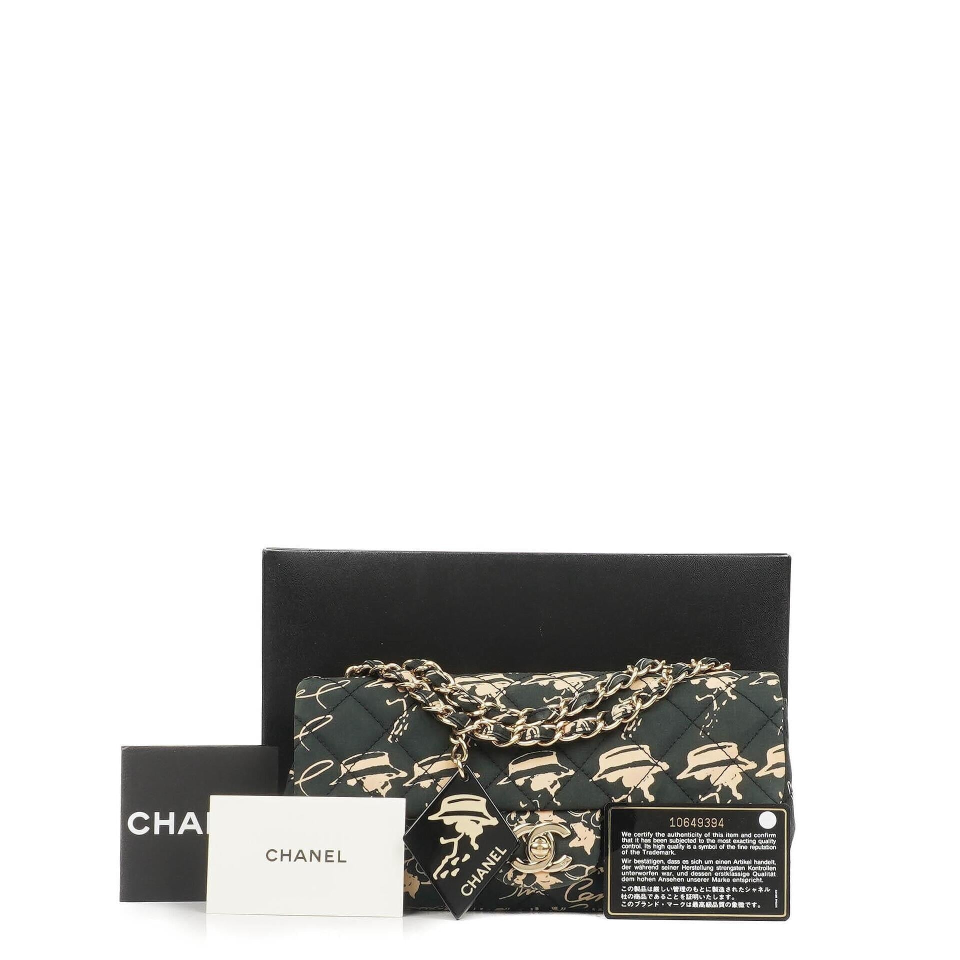 Chanel Mini Rechteckige Bedruckte Cambon Single Flap Tasche Mit 24K Vergoldeten Beschlägen
